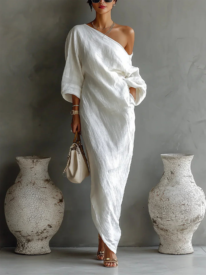 Ruth | Balloon Sleeve Long Dress