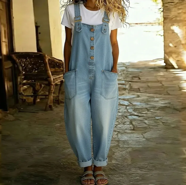 Saylor - Vintage Soft Denim-Look Overalls