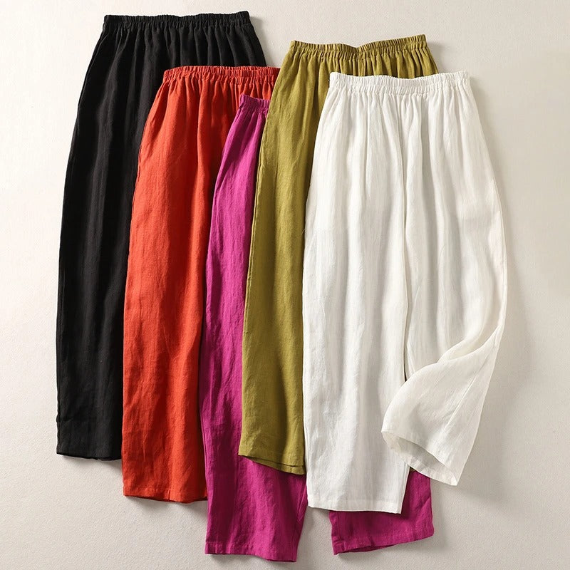Amalia™ | Fluid Cotton and Linen Pants