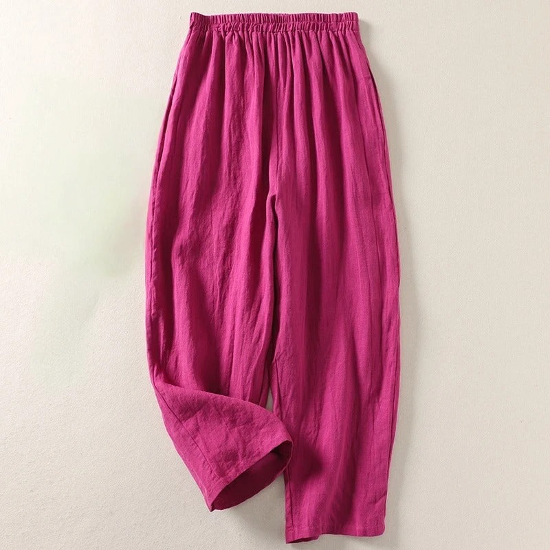 Amalia™ | Fluid Cotton and Linen Pants
