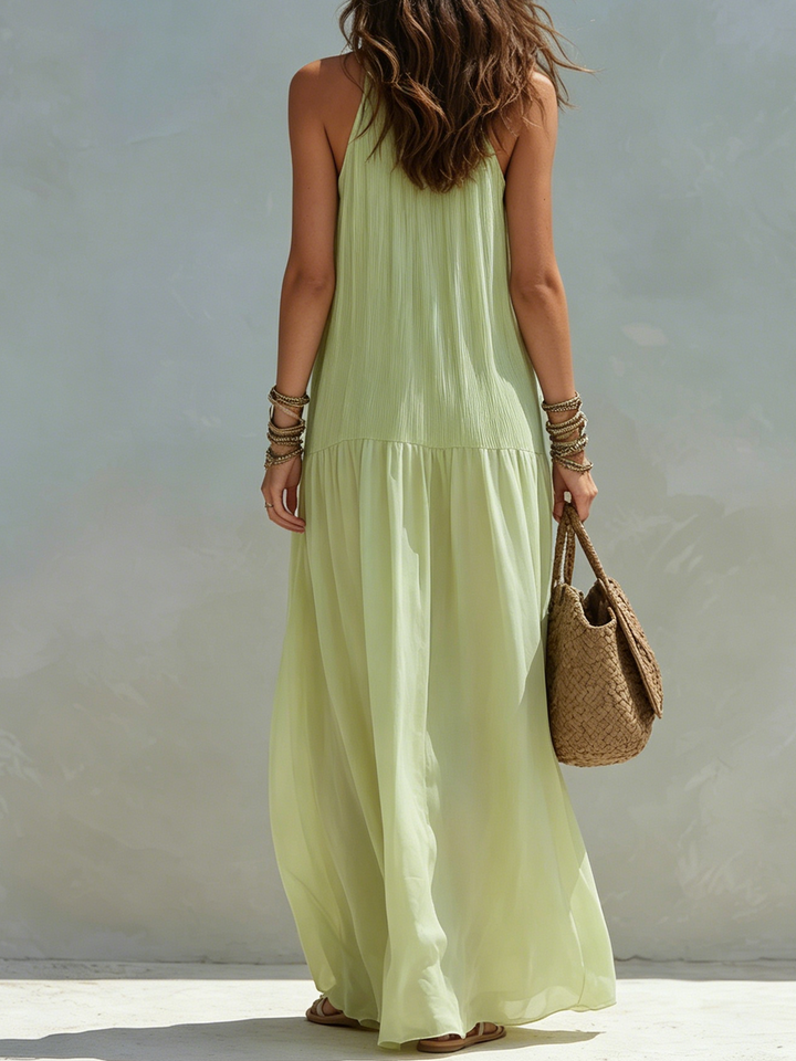 LIVIA | Maxi Boho Dress Pistachio Green