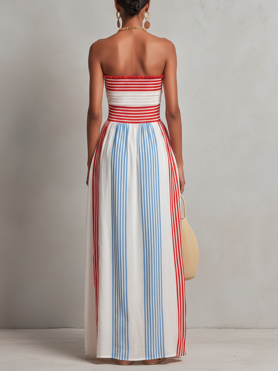 Martha | Smocked Strapless Maxi Dress
