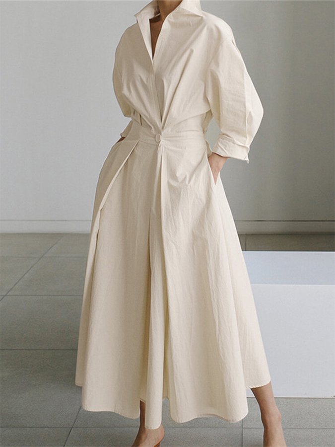 Zara | Belted Shirt Maxi Dress