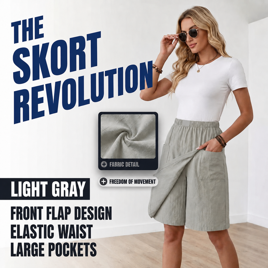 Libertine™ | Elastic Waist Skort with Pockets for Active Freedom
