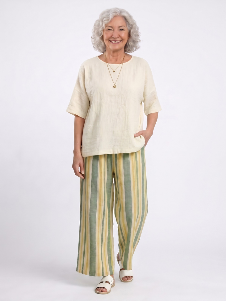 Ellowyn | Sophisticated Top & Striped Pants