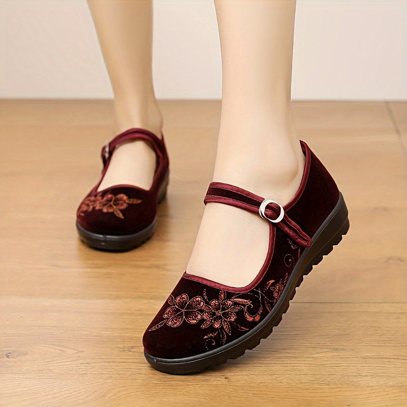 Spring And Summer Flat Elderly Casual Shoes Women'S Hotel Black Work Shoes Shallow Mouth Grandma Cloth Shoes, Women Shoes