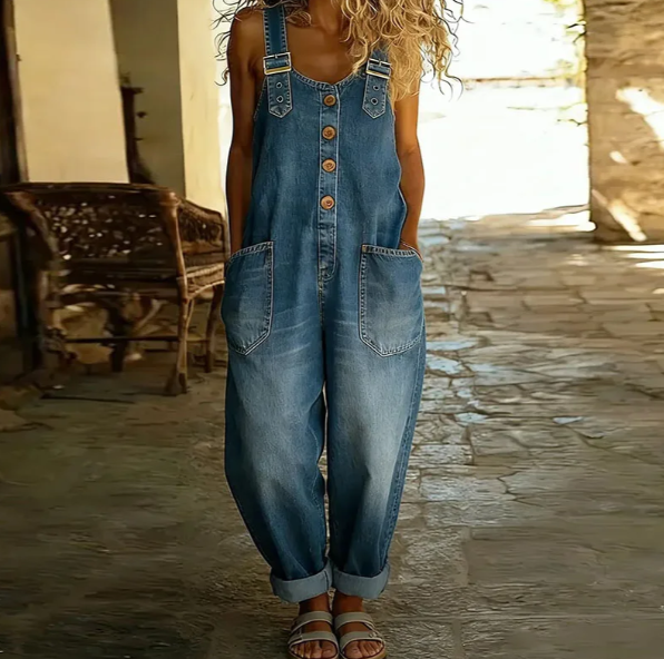 Saylor - Vintage Soft Denim-Look Overalls