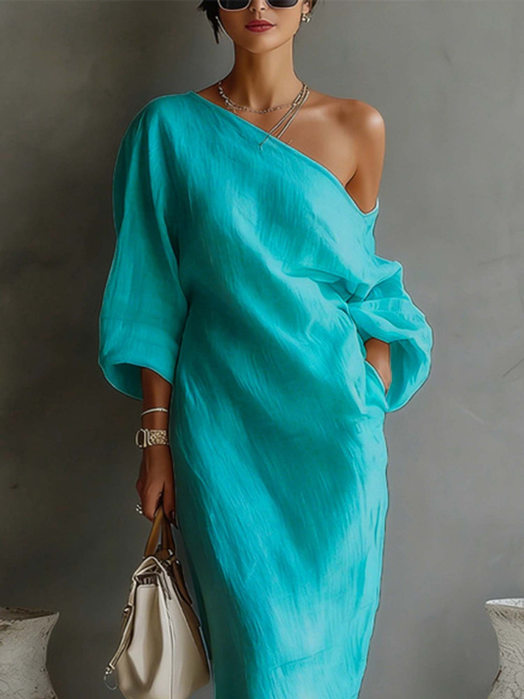 Ruth | Balloon Sleeve Long Dress