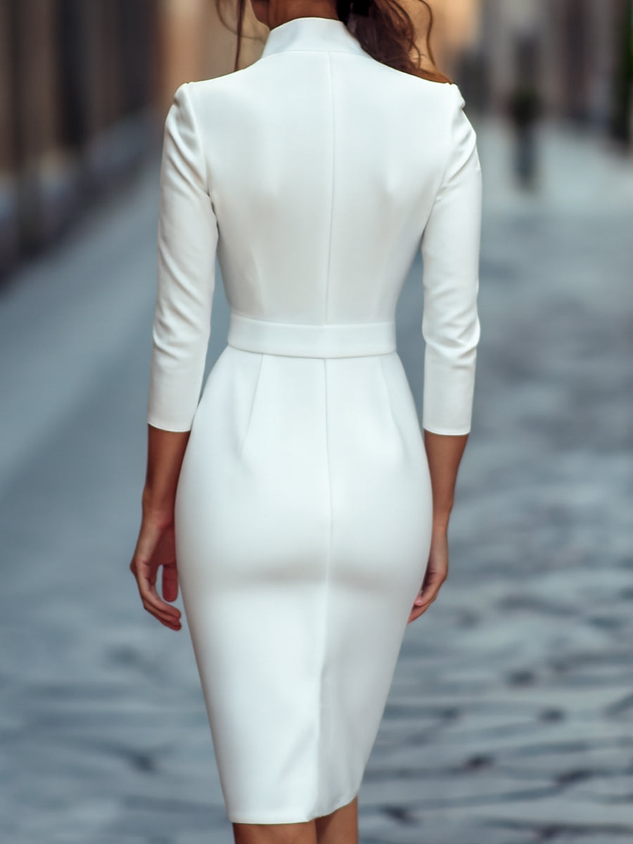 TIVARA | Black Dress with Belt