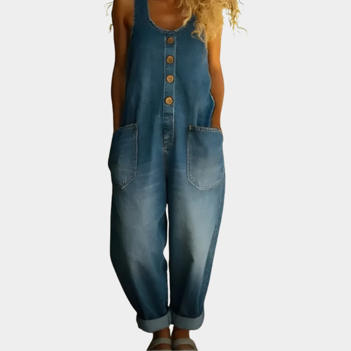Saylor - Vintage Soft Denim-Look Overalls