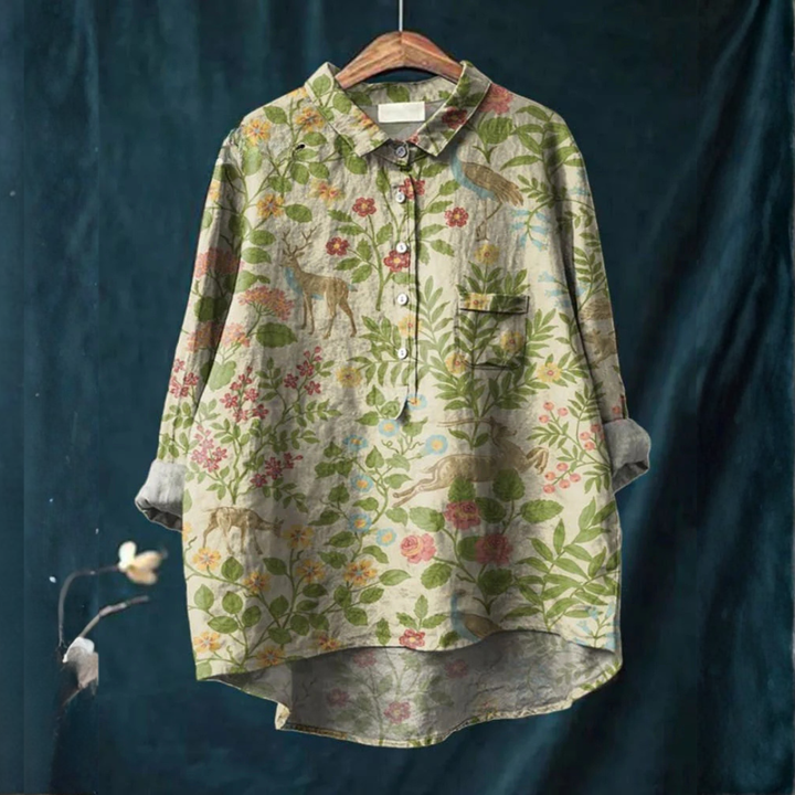 Olivia | Flower Forest Blouse