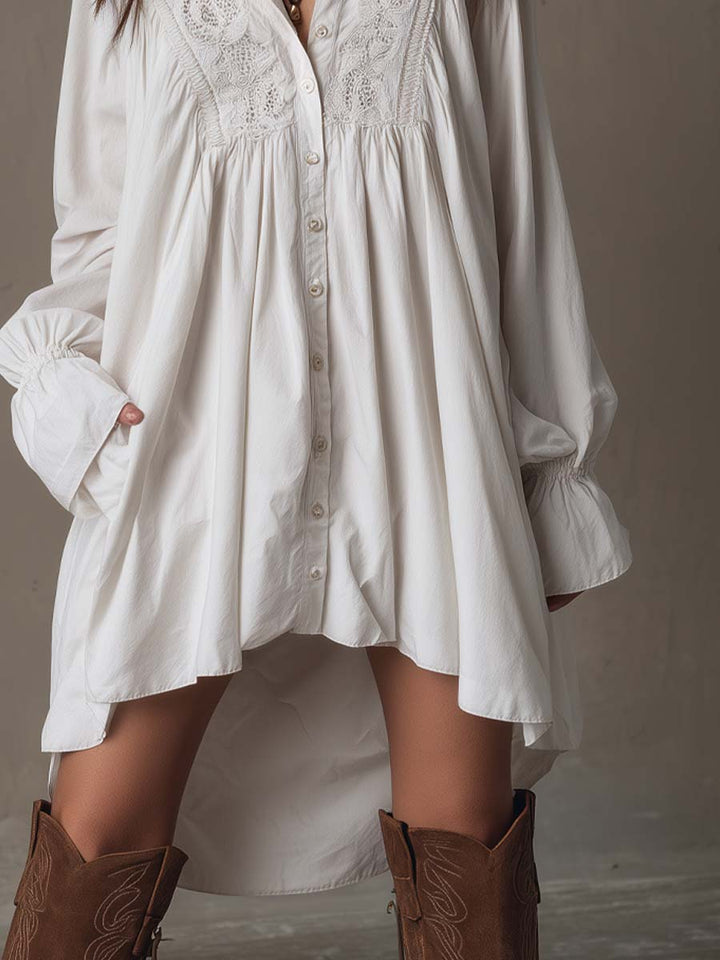 Josephine | The Boho Lace Shirt Dress