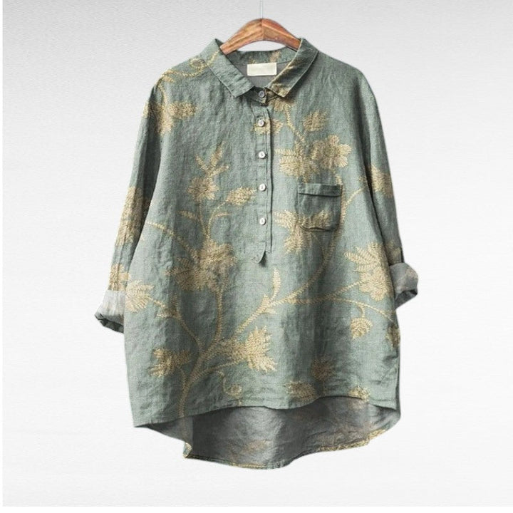Séraphine | Artistic Floral Blouse