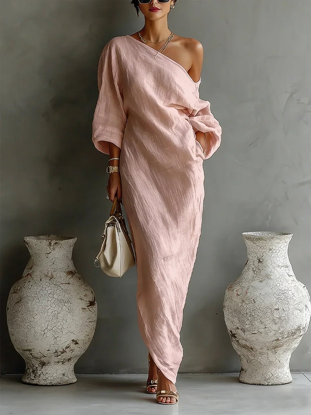 Ruth | Balloon Sleeve Long Dress