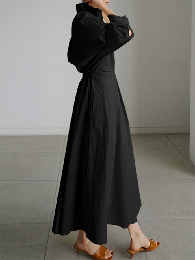 Zara | Belted Shirt Maxi Dress