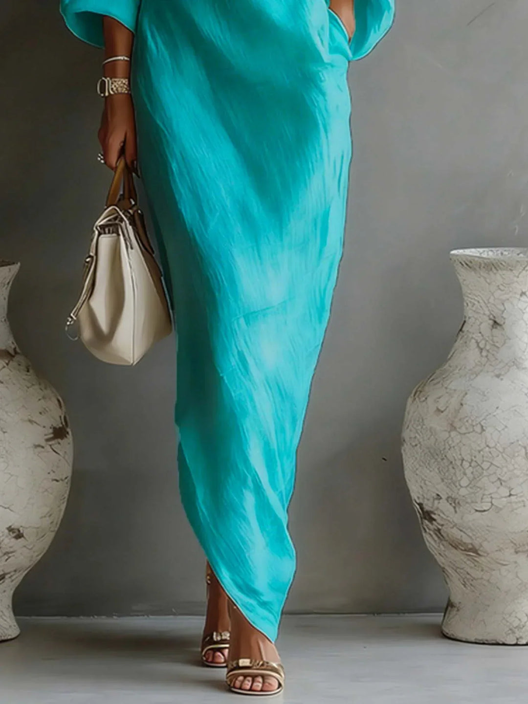 Ruth | Balloon Sleeve Long Dress