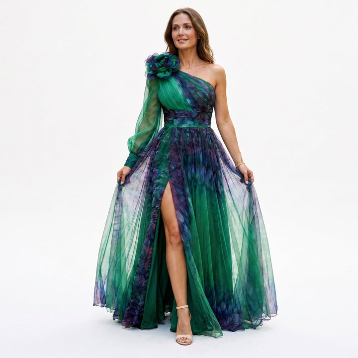 Alessi - Trendy One Shoulder Maxi Dress for Women