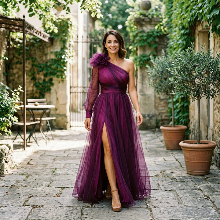 Alessi - Trendy One Shoulder Maxi Dress for Women