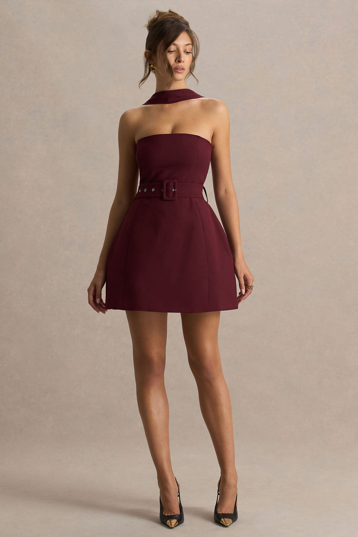 Kimberly | High-Neck Micro-Mini Dress