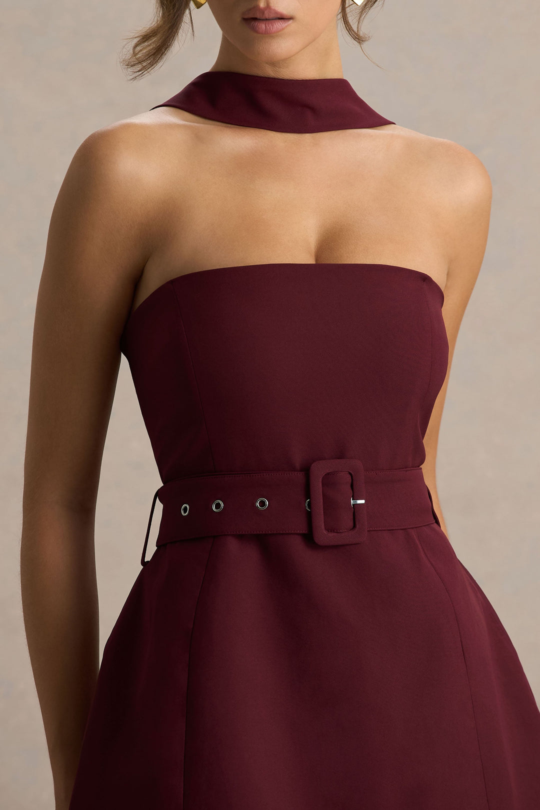 Kimberly | High-Neck Micro-Mini Dress