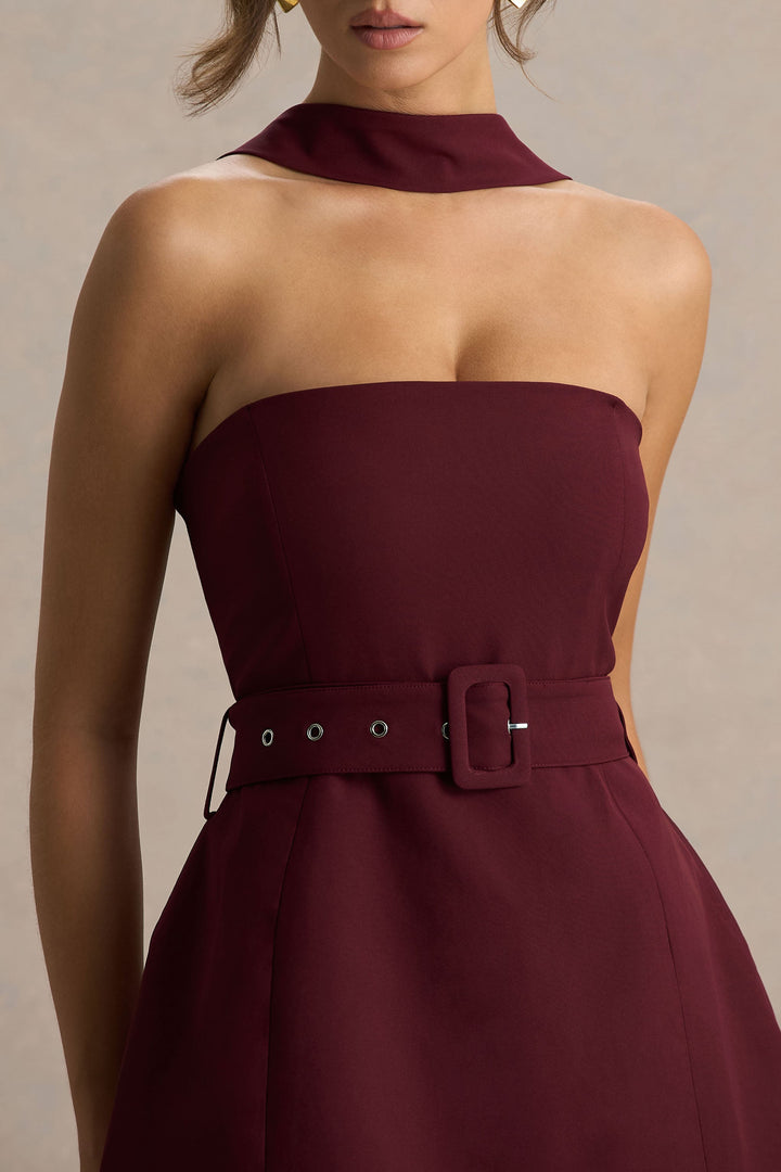 Kimberly | High-Neck Micro-Mini Dress