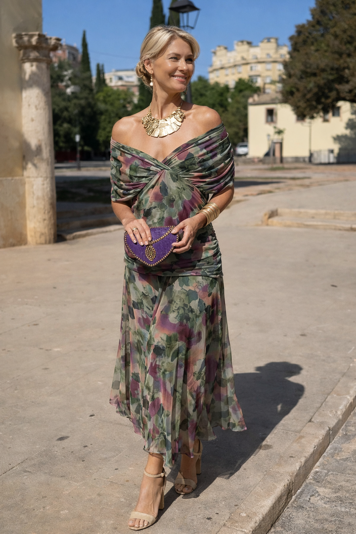 MARELLA | Maxi V-Neck Dress