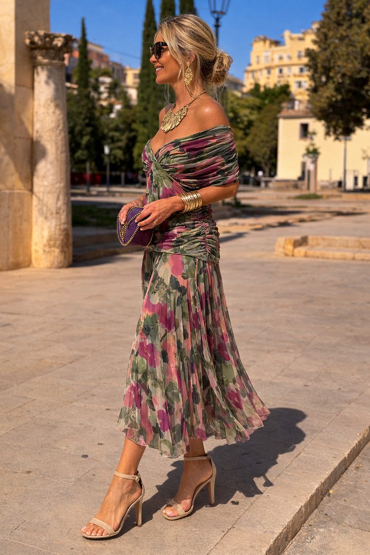 MARELLA | Maxi V-Neck Dress