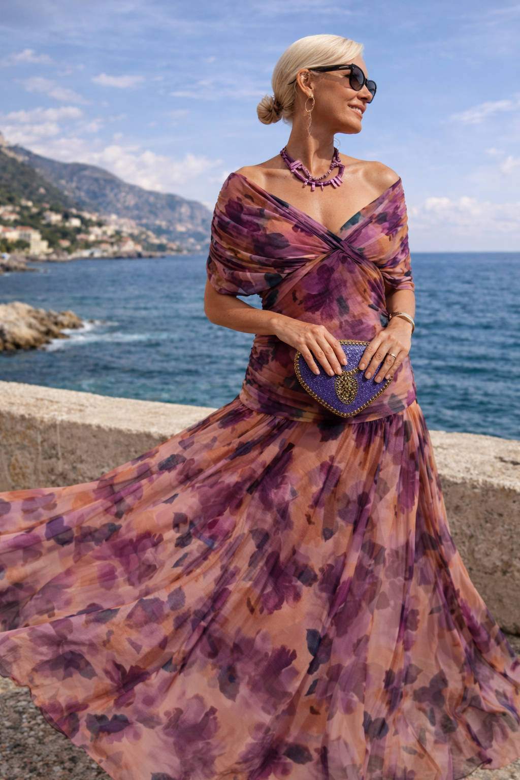 MARELLA | Maxi V-Neck Dress