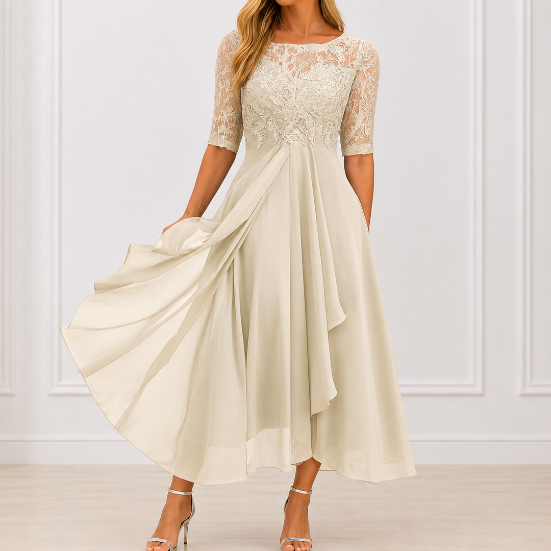Amanda | Elegant Floral Marie Dress