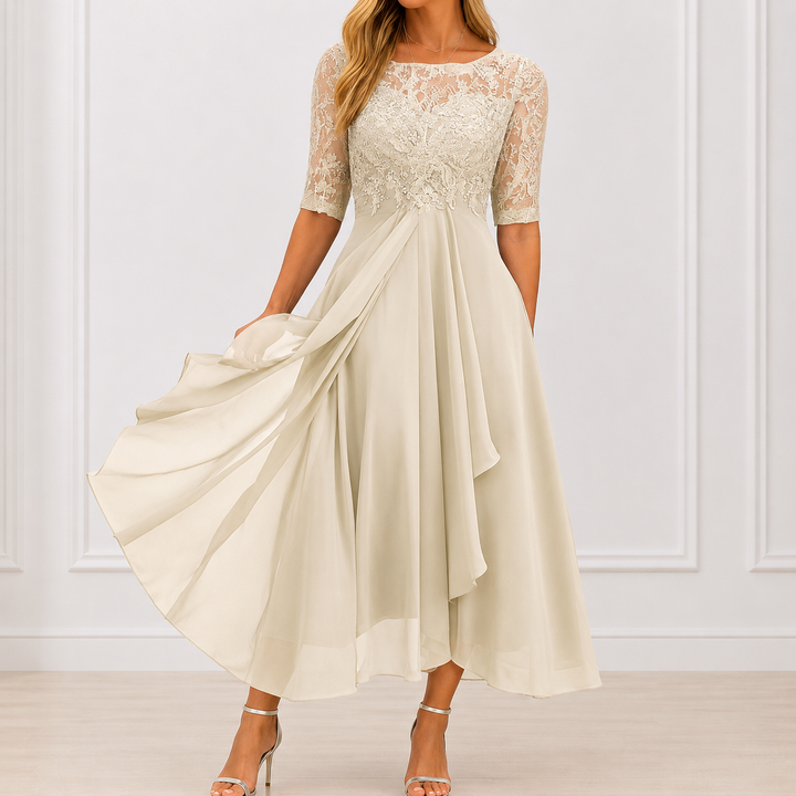 Amanda | Elegant Floral Marie Dress
