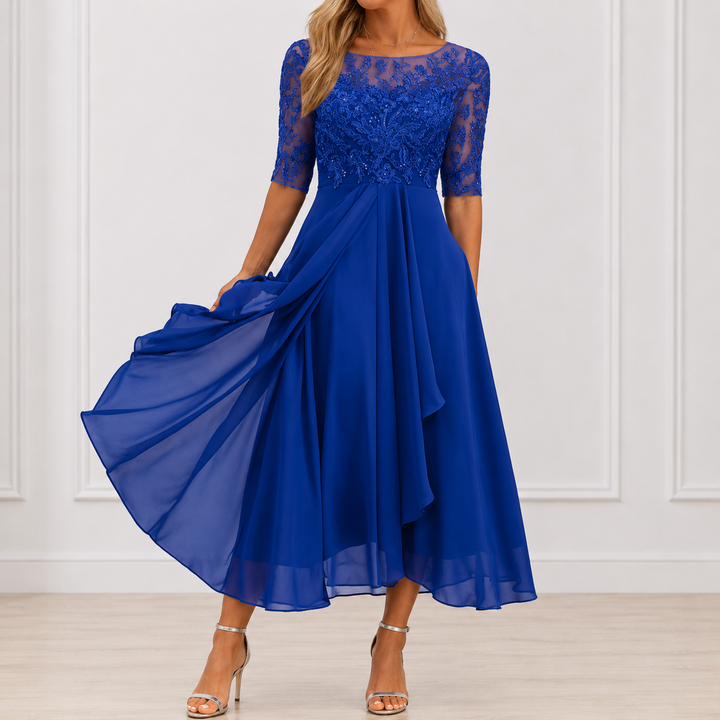 Amanda | Elegant Floral Marie Dress