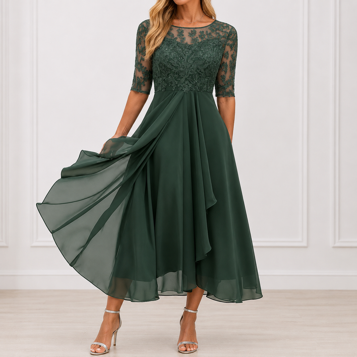 Amanda | Elegant Floral Marie Dress
