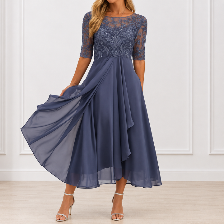 Amanda | Elegant Floral Marie Dress