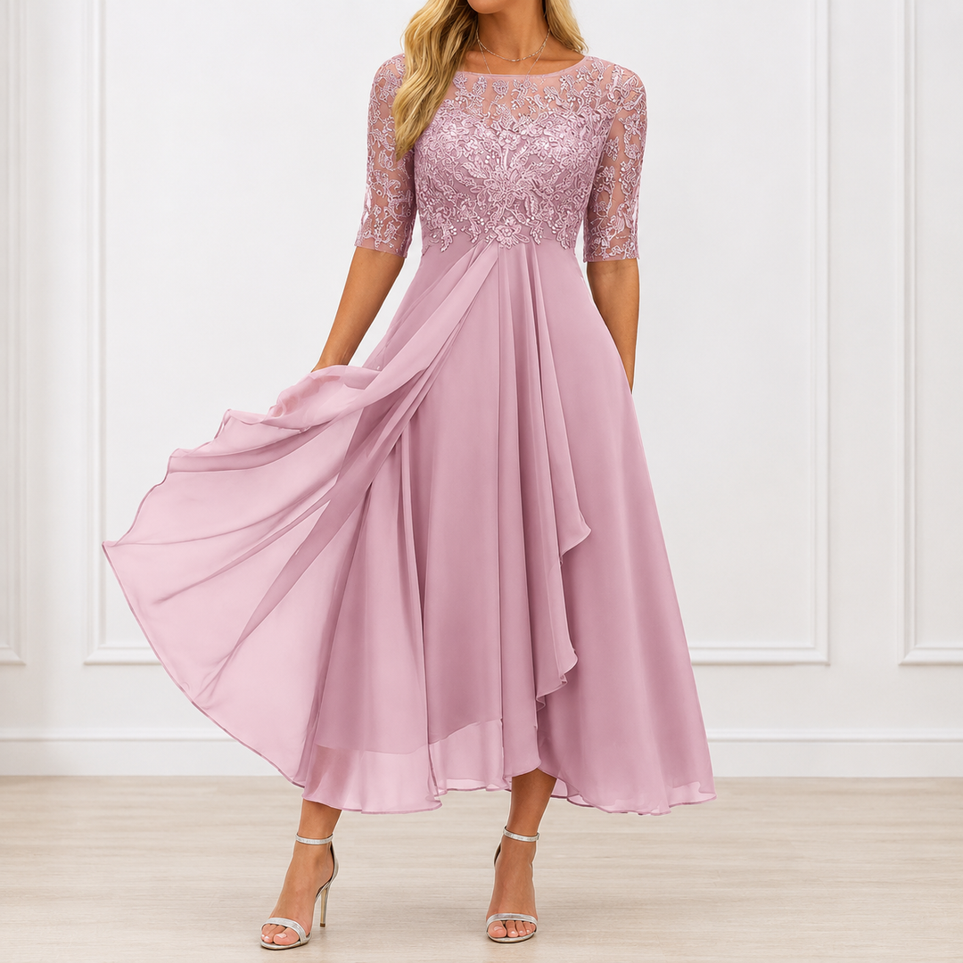 Amanda | Elegant Floral Marie Dress