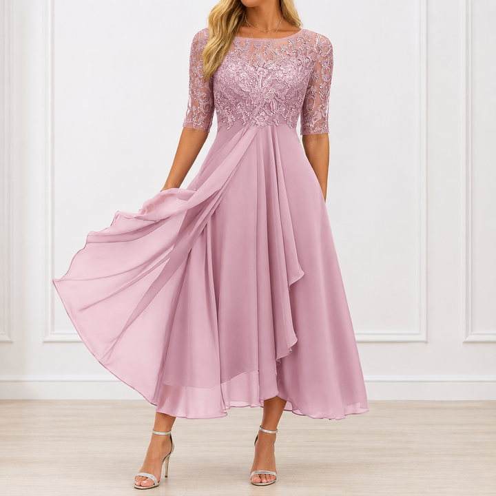 Amanda | Elegant Floral Marie Dress