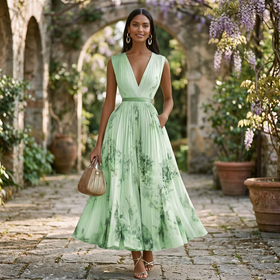 Aurora - Elegant Floral Long Sleeve Maxi Dress for Women