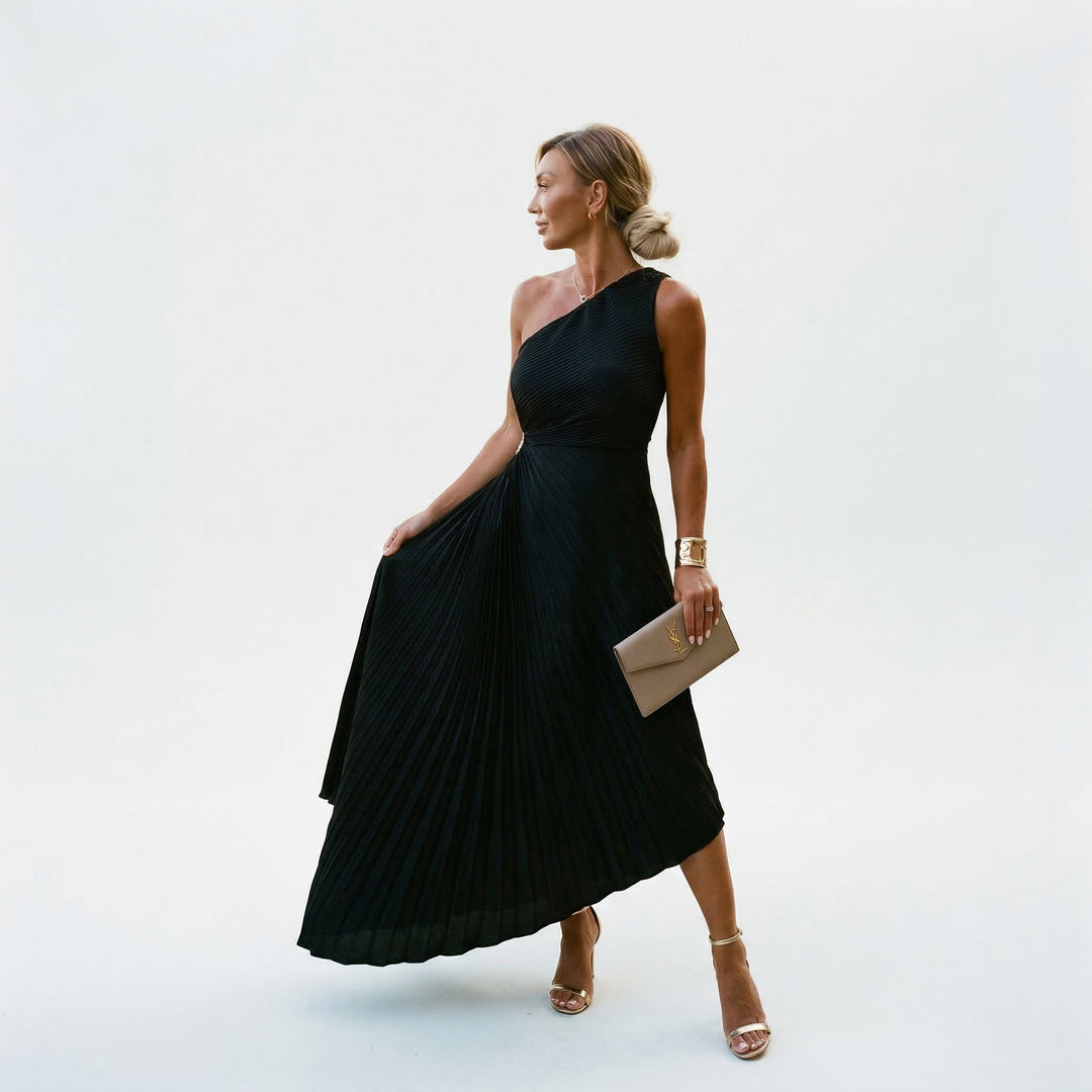 Elegant One-Shoulder Wedding Guest Dress for Summer