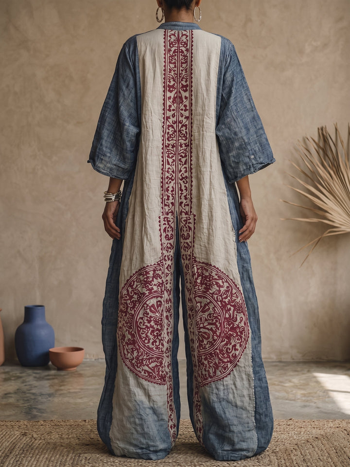 Margaret | Vintage Print 3/4-sleeve
