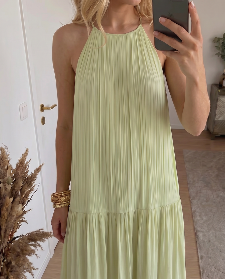 LIVIA | Maxi Boho Dress Pistachio Green