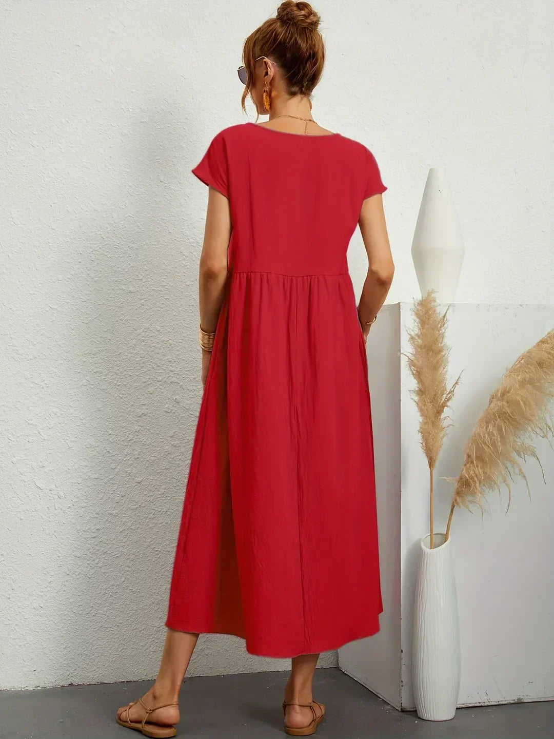 Gabrielle™ | Timeless elegance fluid midi dress
