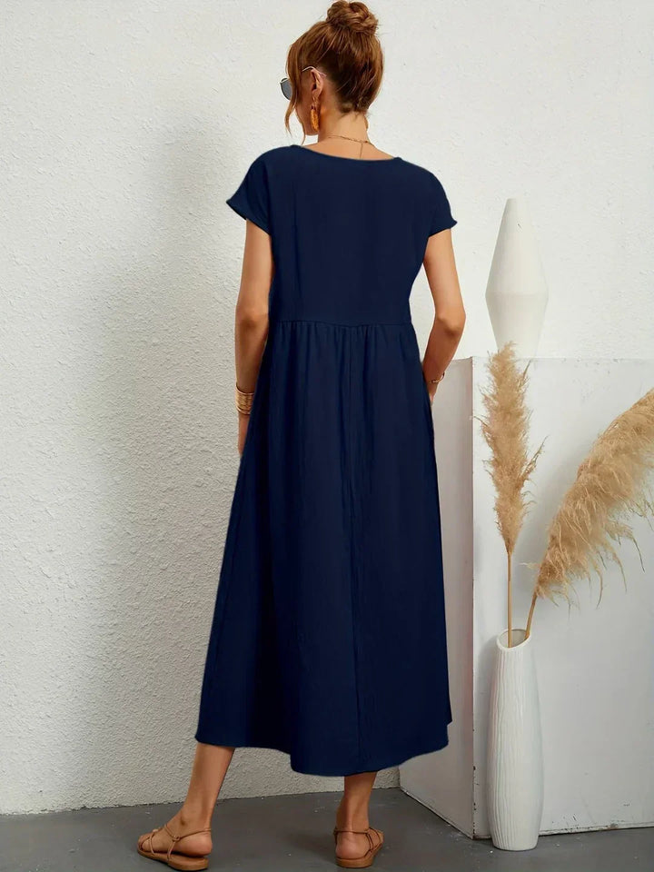 Gabrielle™ | Timeless elegance fluid midi dress