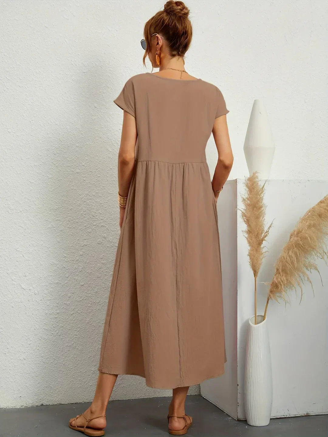 Gabrielle™ | Timeless elegance fluid midi dress