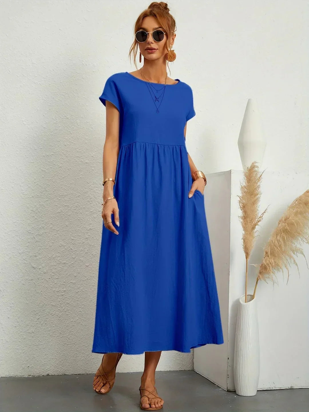 Gabrielle™ | Timeless elegance fluid midi dress