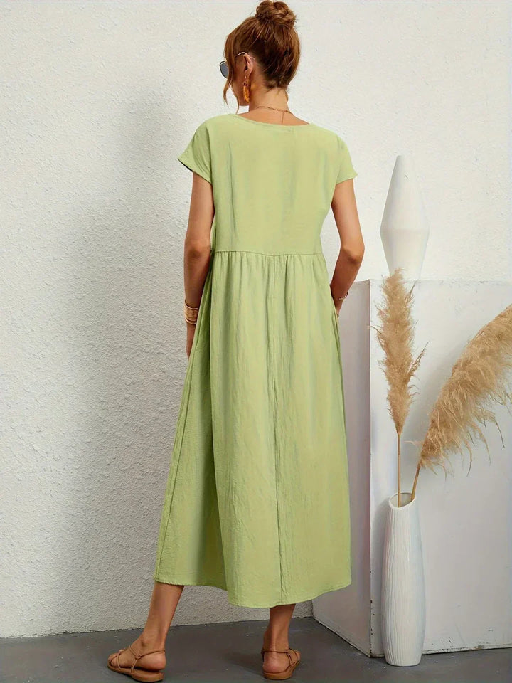 Gabrielle™ | Timeless elegance fluid midi dress