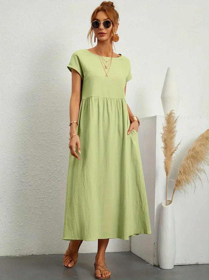 Gabrielle™ | Timeless elegance fluid midi dress