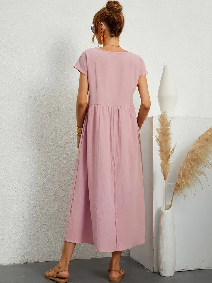 Gabrielle™ | Timeless elegance fluid midi dress