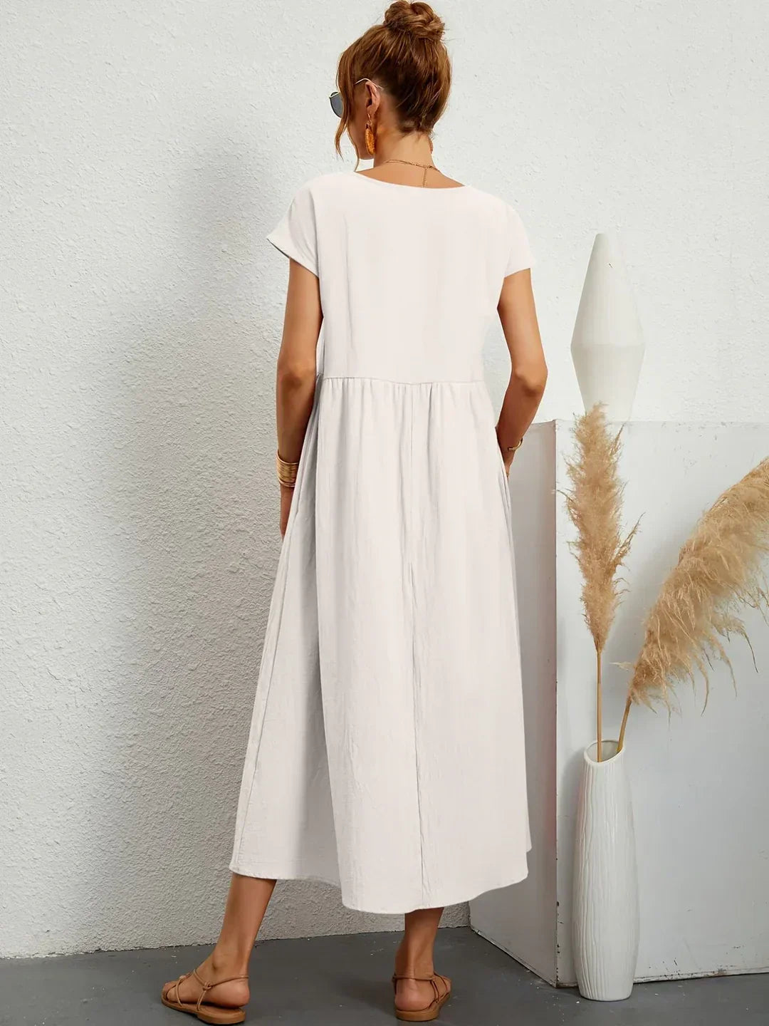 Gabrielle™ | Timeless elegance fluid midi dress