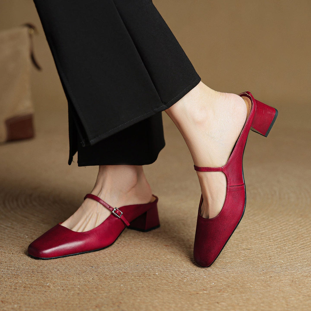 Meyra Leather Mules