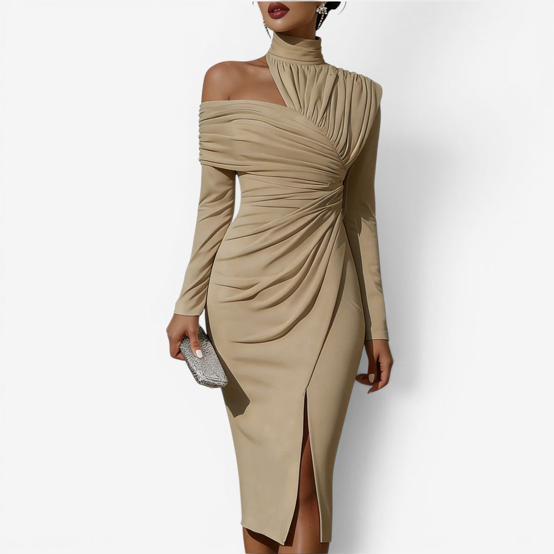 Queenie™ Wrap midi dress