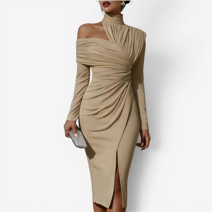 Queenie™ Wrap midi dress